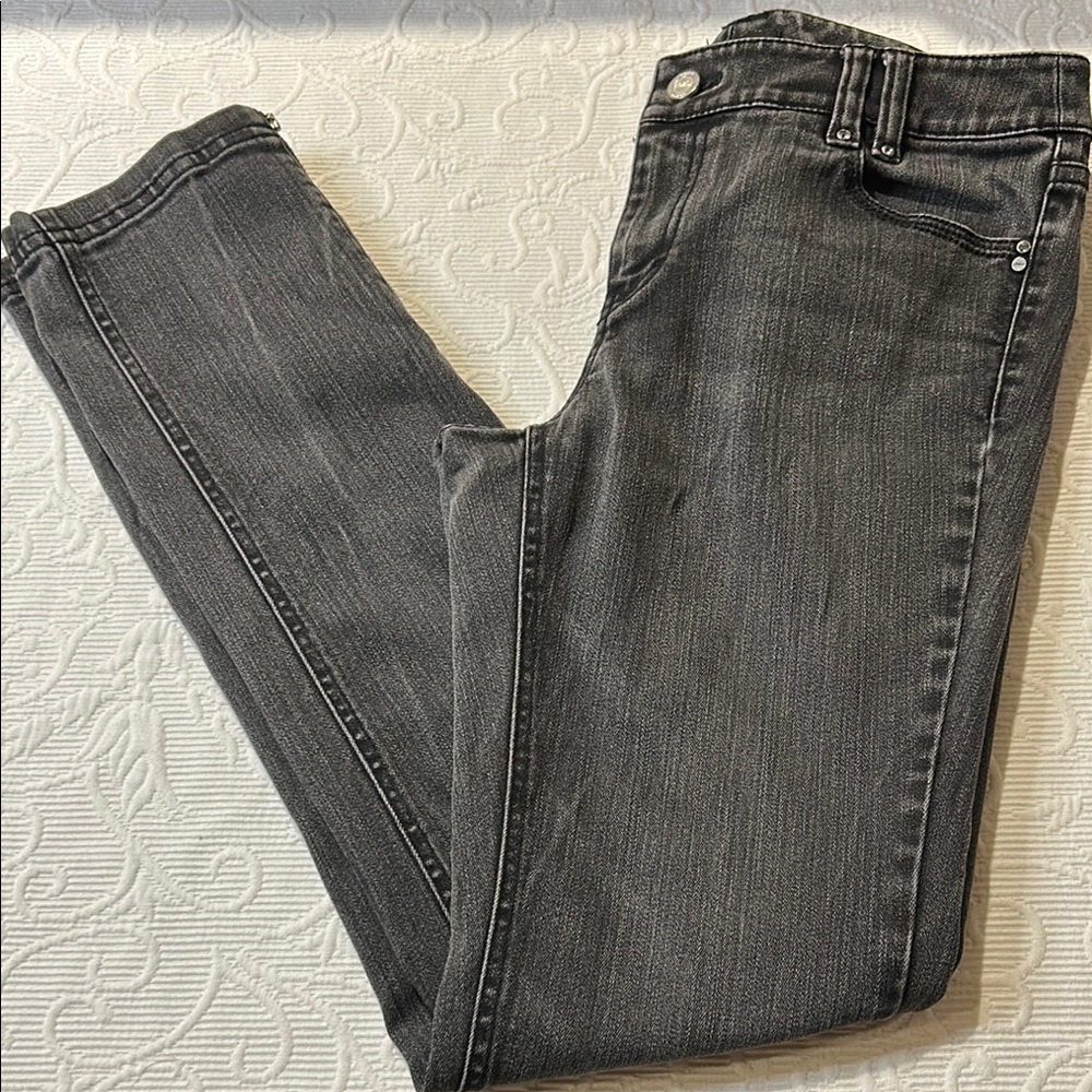 White House Black Market Charcoal Skinny Jeans.